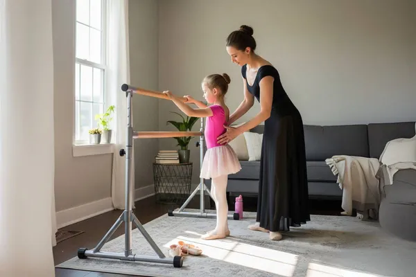 In-home private ballet lesson setup in San Diego home