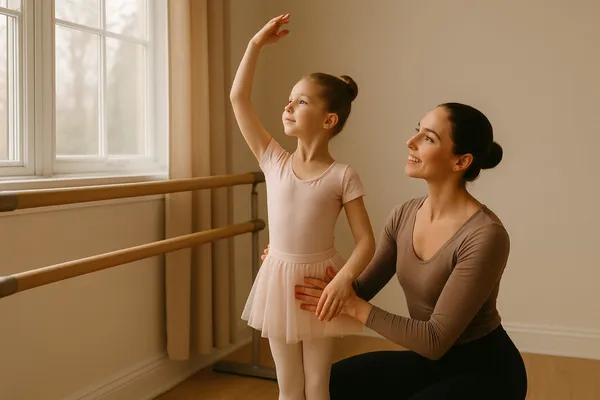 Private ballet lesson in progress